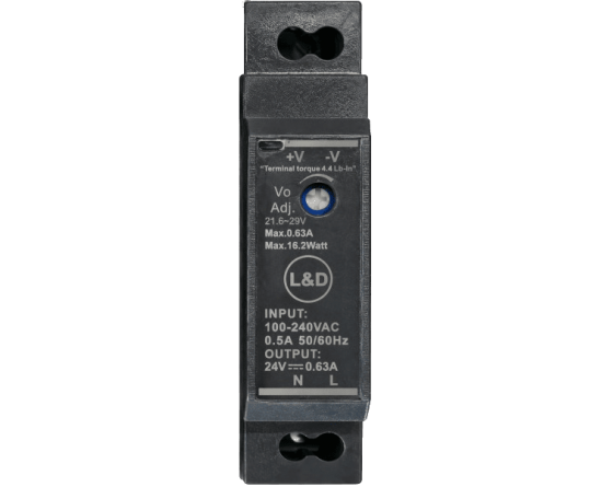 L&D Alimentation 24V DC 0,63A installation Rail Din HDR-15-24