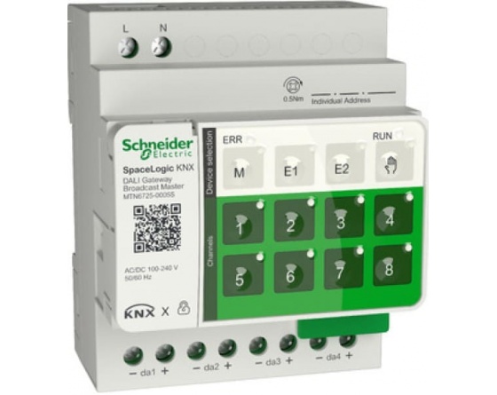 Schneider KNX - DALI Broadcast Master 4 channels/32, Secure - MTN6725-0005S