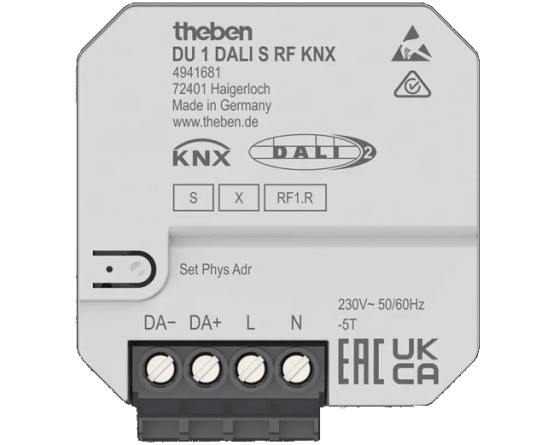 Theben - actionneur KNX RF  Dali 1 canal - 4941681 - DU 1 DALI S RF KNX