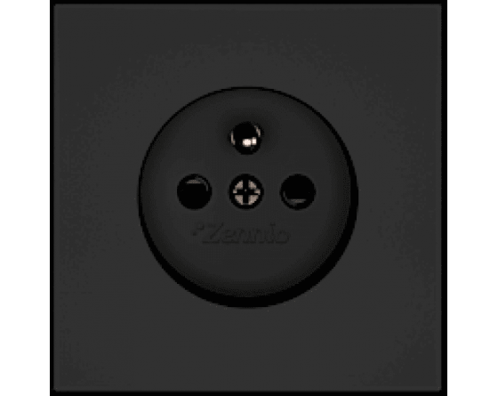 Zennio ZS70.EnjoliveurCache pour Prise française 70 x 70 mm ZS70CFSA anthracite