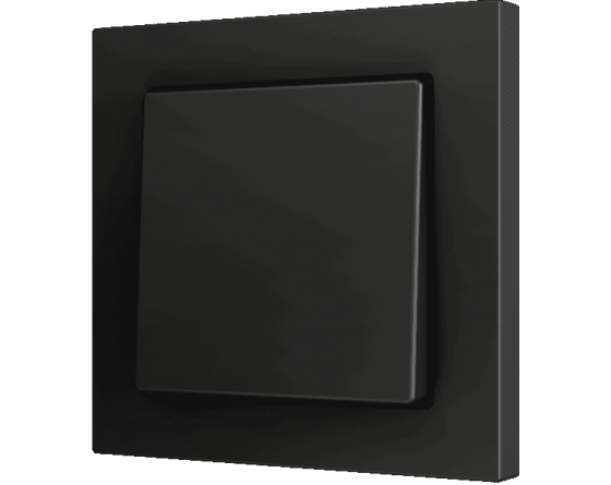 Zennio Enjoliveur 1 touche bouton poussoir soft noir anthracite - ZS55CSOFT11A - ZS55CSOFT12A