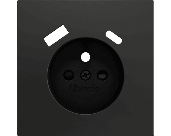 Zennio ZS70.Enjoliveur/Cache pour Prise française avec USB C + A 70 x 70 mm - ZS70CF2USA-Noir anthracite