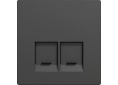 Schneider - D-Life - enjoliveur pour mécanisme double RJ45 - anthracite MTN3300-6034