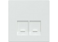 Schneider - D-Life - enjoliveur pour mécanisme double RJ45 - blanc lotus MTN4572-6035