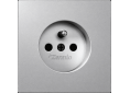 Zennio ZS70.EnjoliveurCache pour Prise française 70 x 70 mm ZS70CFSS Argenté