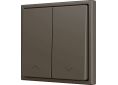 Zennio Enjoliveur 2 touches bouton poussoir soft Icônes de volets-ZS70CSOFT22SHM