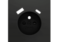 Zennio ZS70.Enjoliveur/Cache pour Prise française avec USB C + A 70 x 70 mm - ZS70CF2USA-Noir anthracite