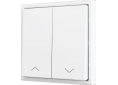 Zennio Enjoliveur 2 touches bouton poussoir soft Icônes de volets-ZS70CSOFT22SHMW