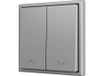 Zennio Enjoliveur 2 touches bouton poussoir soft Icônes de volets-ZS70CSOFT22SHS