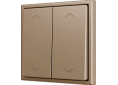Zennio Enjoliveur 2 touches bouton poussoir soft Icônes de volets - ZS70CSOFT24SHC