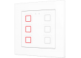 Zennio Tecla RGB 55  6 boutons blanc - ZVITR55x6W