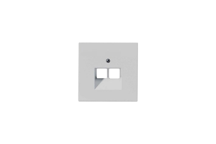 Ensemble mécanisme prise RJ 45 double gris clair