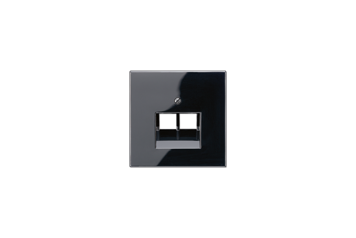 Ensemble mécanisme prise RJ 45 double noir