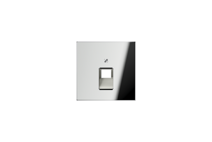 Ensemble mécanisme prise RJ 45 simple chromé