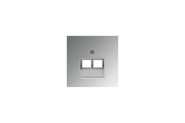 Ensemble mécanisme prise RJ 45 double chromé