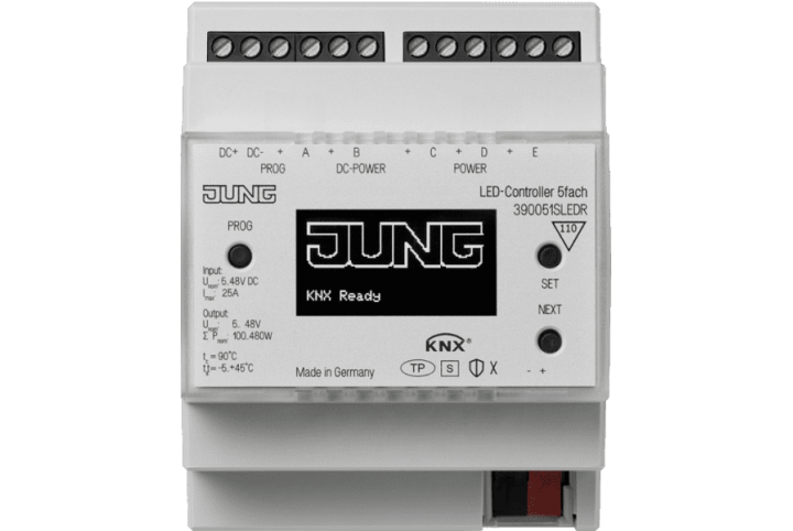 Jung KNX- contrôleur LED 5 voies  - 390051SLEDR