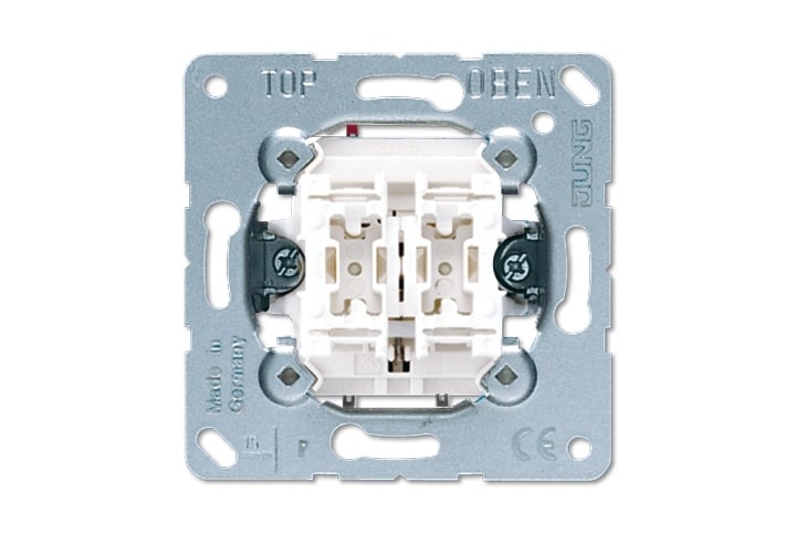 JUNG Mécanisme double bouton poussoir avec 2 contacts à fermeture 230V 531-2USI