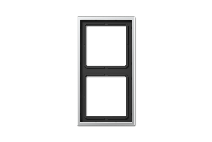 Cadre 2 postes JUNG aluminium