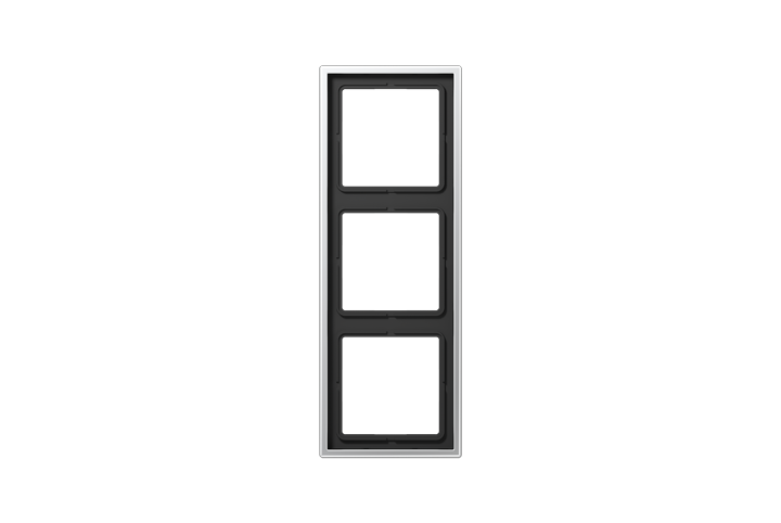 Cadre 3 postes JUNG aluminium