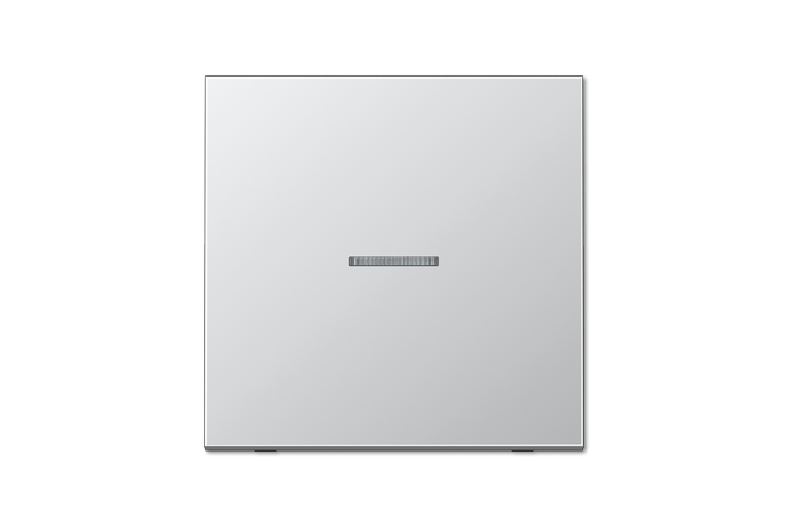 Ensemble Mécanisme KNX Bouton poussoir 1 voie point milieu aluminium