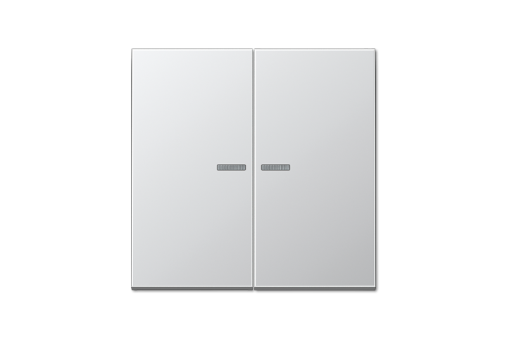 Ensemble Mécanisme KNX Bouton poussoir 2 voies simple aluminium