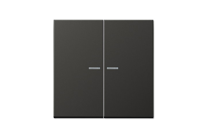 Ensemble Mécanisme KNX Bouton poussoir 2 voies point milieu titane