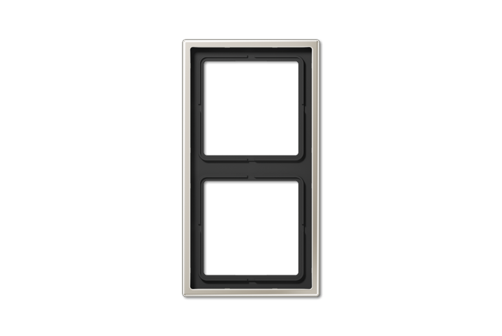 Cadre 2 postes JUNG métal inox