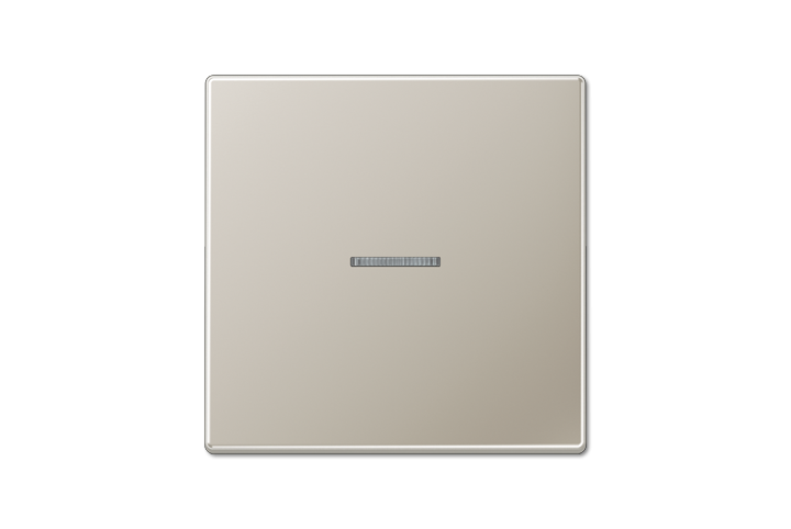 Ensemble Mécanisme KNX Bouton poussoir 1 voie point milieu métal inox