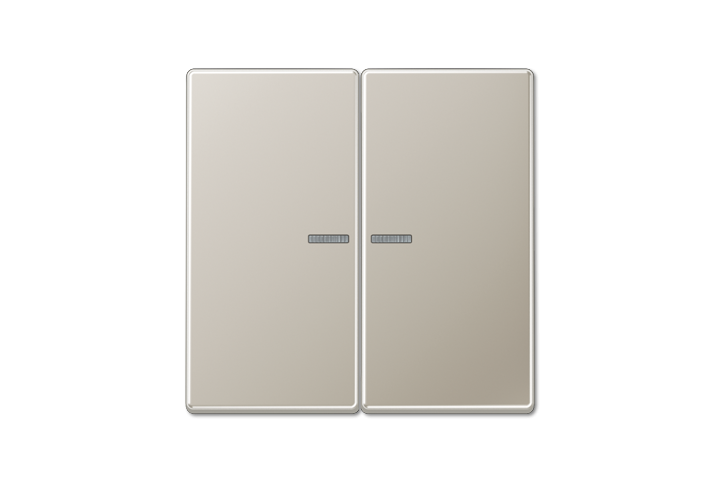 Ensemble Mécanisme KNX Bouton poussoir 2 voies point milieu métal inox