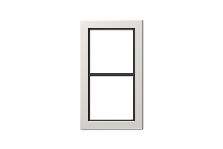 Cadre Flat 2 postes JUNG gris clair