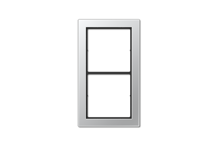 Cadre Flat 2 postes JUNG aluminium