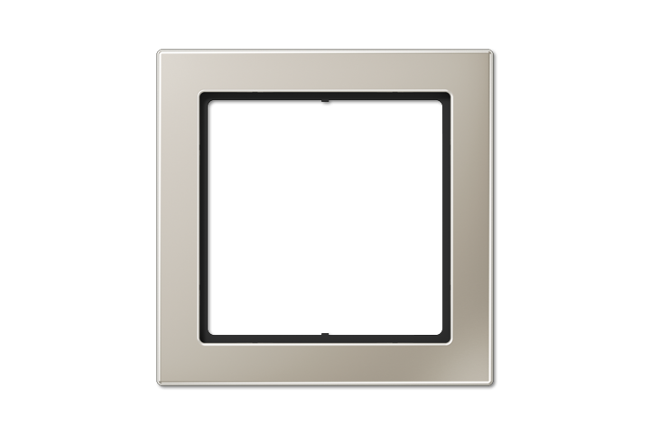 Cadre Flat 1 poste JUNG métal inox