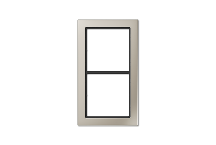Cadre Flat 2 postes JUNG métal inox
