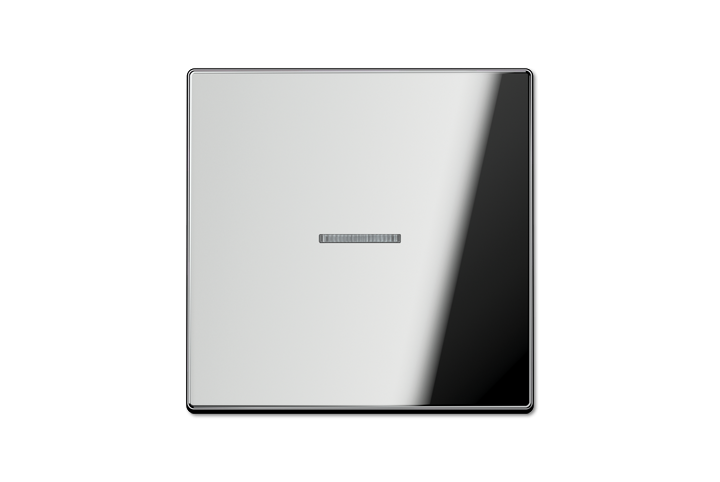 Ensemble Mécanisme KNX Bouton poussoir 1 voie point milieu chromé