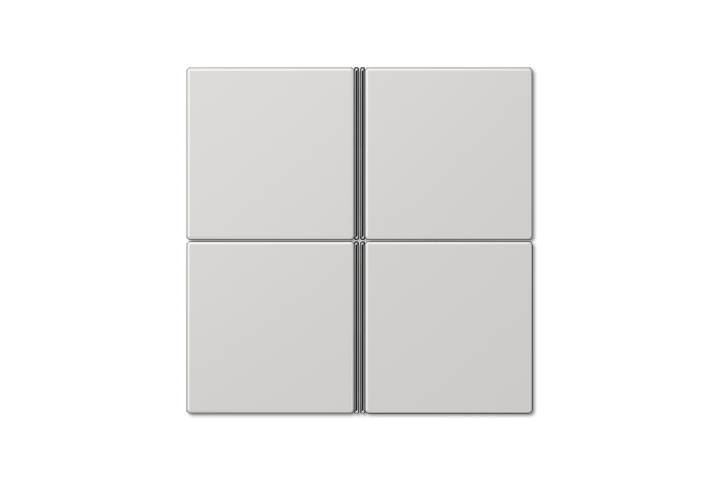 Ensemble mécanisme KNX platine de commande 4 voies multifonctions gris clair