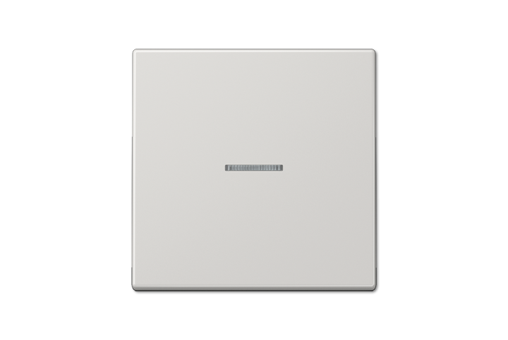 Ensemble Mécanisme KNX Bouton poussoir 1 voie point milieu gris clair