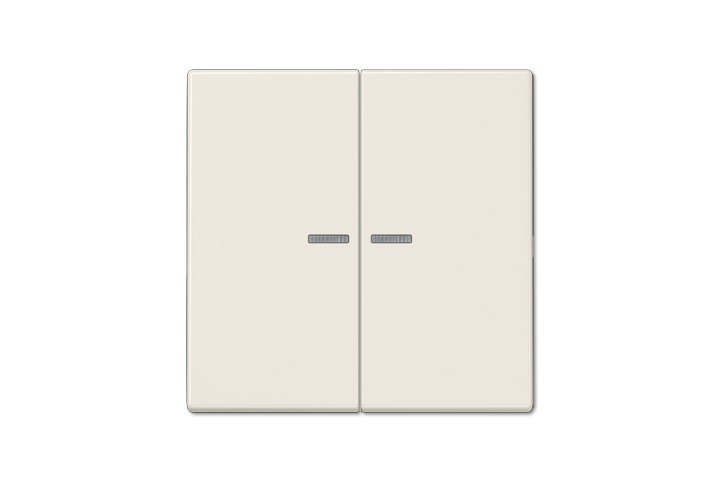 Ensemble Mécanisme KNX Bouton poussoir 2 voies point milieu ivoire