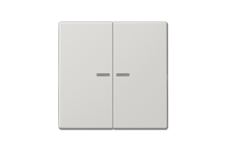 Ensemble Mécanisme KNX Bouton poussoir 2 voies point milieu gris clair