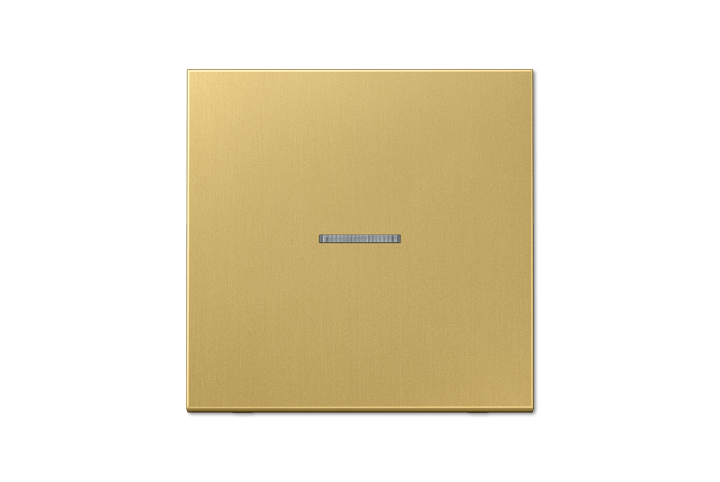 Ensemble Mécanisme KNX Bouton poussoir 1 voie point milieu laiton doré