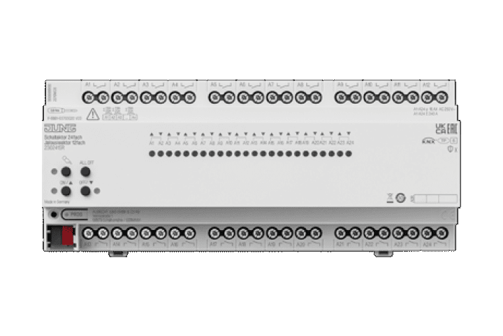 JUNG Actionneur 24 sorties TOR / 12 sorties volet roulant KNX 230241SR