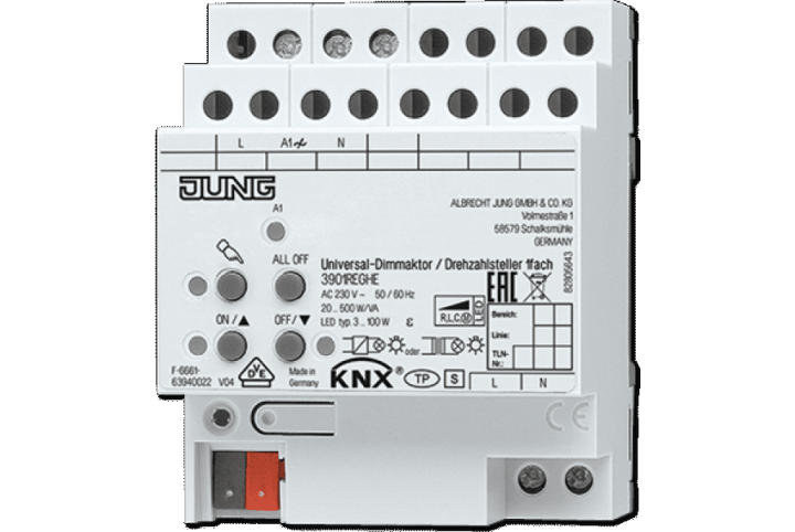 JUNG KNX Télévariateur 1 sortie 500W 3901REGHE