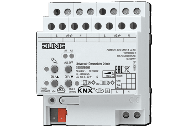 JUNG Télévariateur 2 sorties 2x300W 3902REGHE