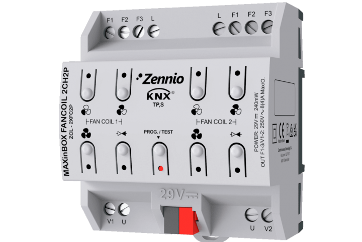 Zennio MAXinBOX FANCOIL 2CH2P KNX ZCL-2XFC2P