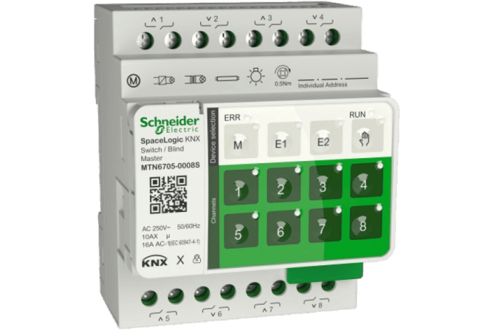 Schneider KNX - actionneur mixte 8 sorties -master- Secure-MTN6705-0008S