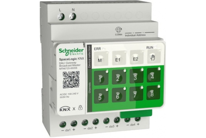 Schneider KNX - DALI Broadcast Master 4 channels/32, Secure - MTN6725-0005S