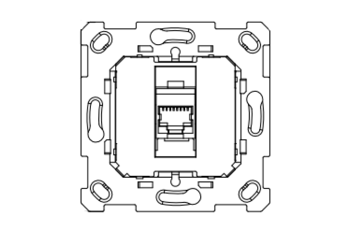 Zennio ZS55 - mécanisme prise RJ 45 simple- 8300009-8300047