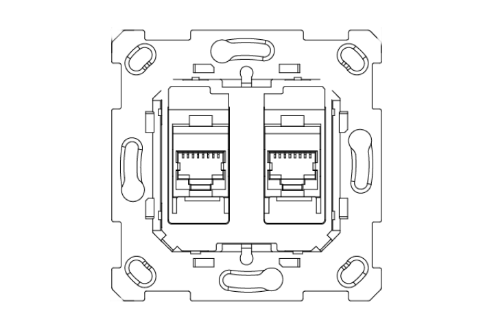 Zennio ZS55 - mécanisme prise RJ 45 double- 8300037-8300047