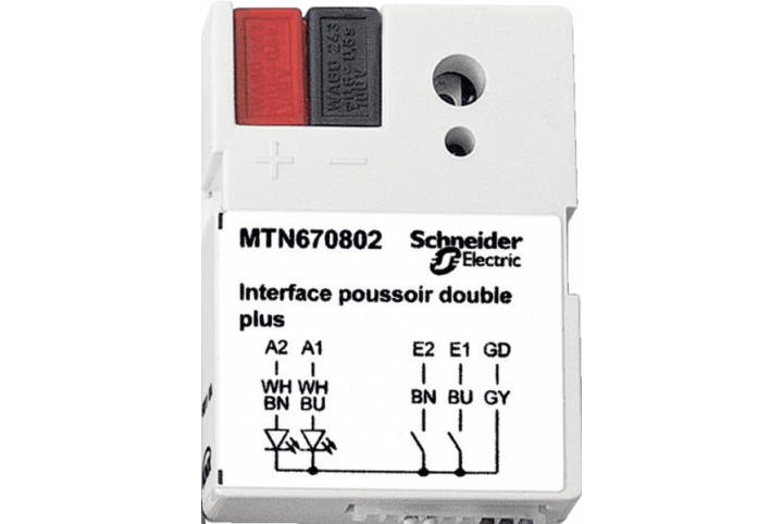 Schneider-module d'entrées 2 entrées 2 sorties LED -MTN670802