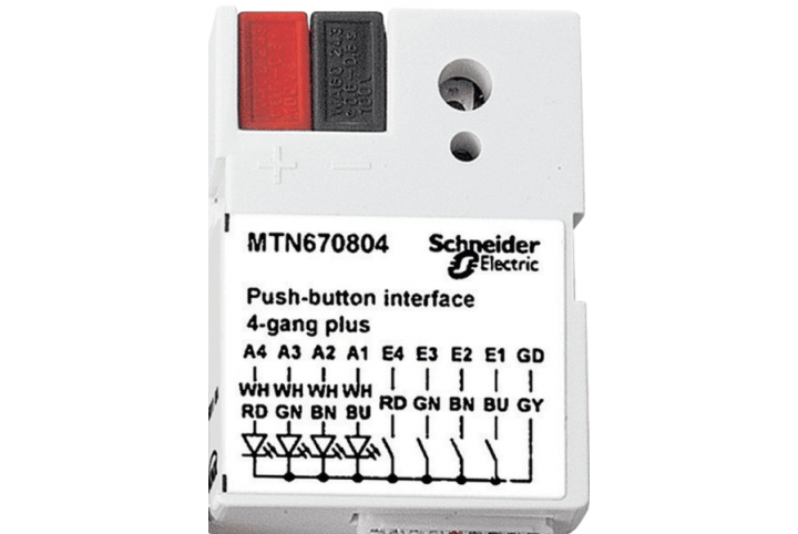 Schneider-module d'entrées 4 entrées 4 sorties LED -MTN670804