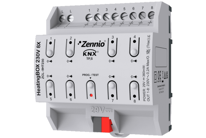 Zennio HeatingBox 24V 8X Actionneur de chauffage ZCL-8HT24